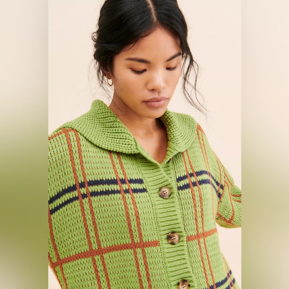 Anthropologie Callahan Bonnie Plaid Cardigan - Picture 2 of 8